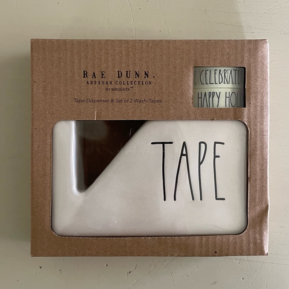 RAE DUNN Tape Dispenser with Washi Tape |  New in Box
